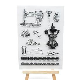 Sewing Machine Plastic Stamps, for DIY Scrapbooking, Photo Album Decorative, Cards Making