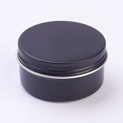 Latas de aluminio redondas, tarro de aluminio, contenedores de almacenamiento para cosméticos, velas, golosinas, con tapa superior de tornillo
