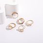 Minimalist Pearl Gold Wire Ring for Women - 14K Copper Thread Jewelry Hand Accessory