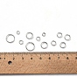 1 case laiton Anneaux, 4 anneau mm / 5 mm / 6 mm / 7 mm / 8 mm / 10 mm de saut mélangé, Anneaux ouverts