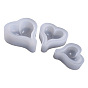 Moldes de silicona de corazón de bricolaje, moldes de resina, para la fabricación artesanal de resina uv y resina epoxi