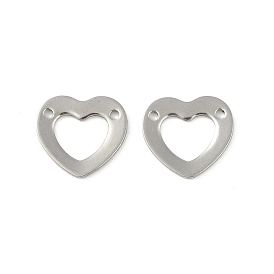 201 Stainless Steel Charms, Heart Charm