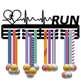 Модная железная вешалка для медалей, настенная стойка для дисплея, 3-линия, с винтами, чёрные