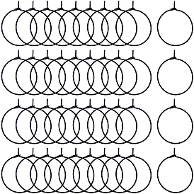 100шт. ионного покрытия (IP) 316l фурнитура для сережек-колец из хирургической нержавеющей стали, Винные стекла