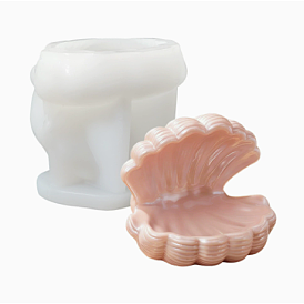 Molde de silicona para guardar joyas con forma de concha