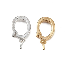 Овальные латунные застежки-крутилки, без кадмия и без свинца, за половину пробурено бисера