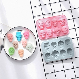 DIY Food Grade Silicone Molds, Resin Casting Molds, For UV Resin, Epoxy Resin Jewelry Making, Skull