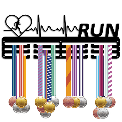 Модная железная вешалка для медалей, настенная стойка для дисплея, 3-линия, с винтами, чёрные