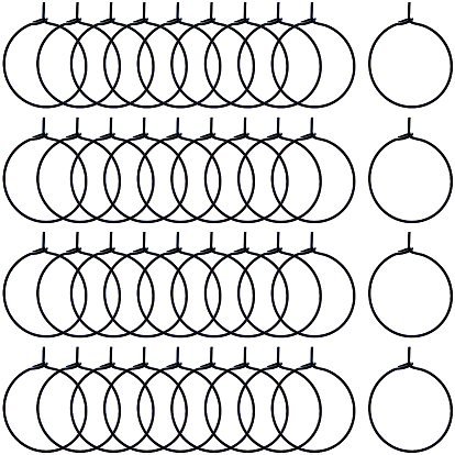 100шт. ионного покрытия (IP) 316l фурнитура для сережек-колец из хирургической нержавеющей стали, Винные стекла