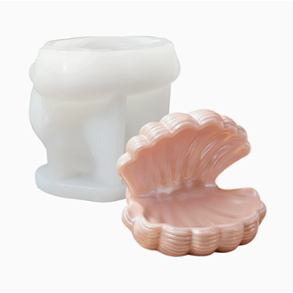 Molde de silicona para guardar joyas con forma de concha