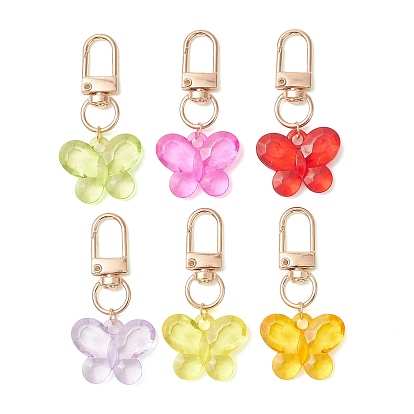 Акриловая подвеска, Сплав с застежками, бабочка