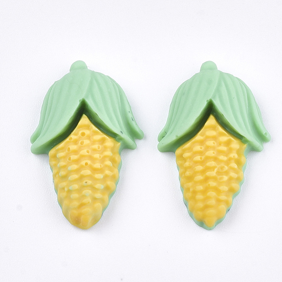 Кабошоны из смолы на осеннюю тематику, кукуруза