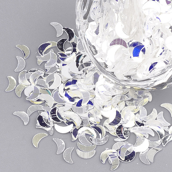 Аксессуары для орнаментов, лазерная пэт пластиковая пайетка / блестки бисер, луна