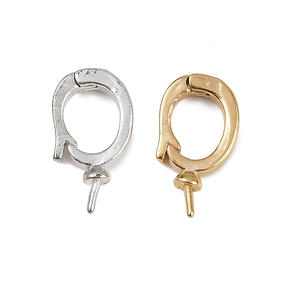 Овальные латунные застежки-крутилки, без кадмия и без свинца, за половину пробурено бисера