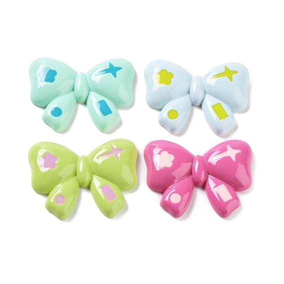 Opaque Resin Cabochons, Bowknot