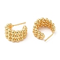 Rack Plating Brass Arch Stud Earrings, Lead Free & Cadmium Free, Long-Lasting