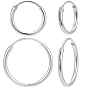 4 пары 2 размер 925 фурнитура для сережек-колец Huggie Hoop из стерлингового серебра