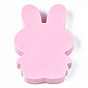 Polystyrene Plastic Bead Containers, Candy Treat Gift Box, with 6 Grids, Rabbit