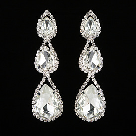 Sparkling Crystal Stud Earrings for Women - Retro, Sexy and Chic Nightclub Style (E290)