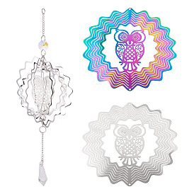 2 шт. 2 цвета 201 соединительные элементы/звенья из нержавеющей стали, осенний полый цветок с совой, гравированные металлические украшения