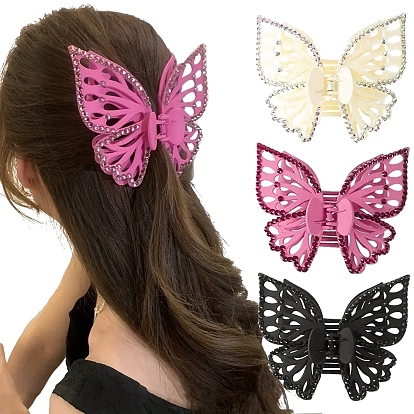 Пластиковые зажимы когтя волос, аксессуары для волос для женщин и девочек, бабочка