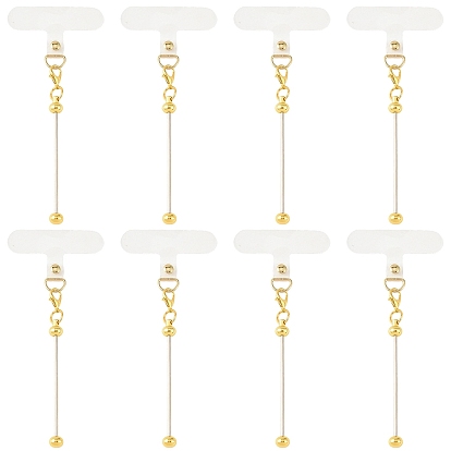 10Bracelets de téléphone portable avec pendentif en perles et barre en fer (pièces), avec longe de téléphone portable en plastique pvc