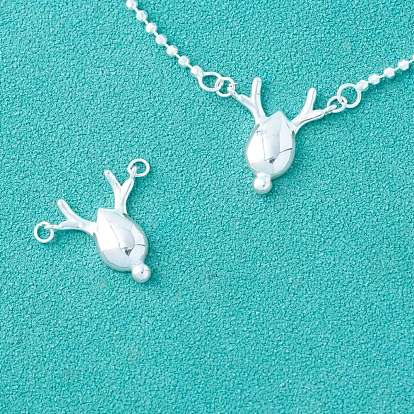 Рождество 925 подвески в виде оленей из стерлингового серебра, с прыжковых колец, 2-луночное