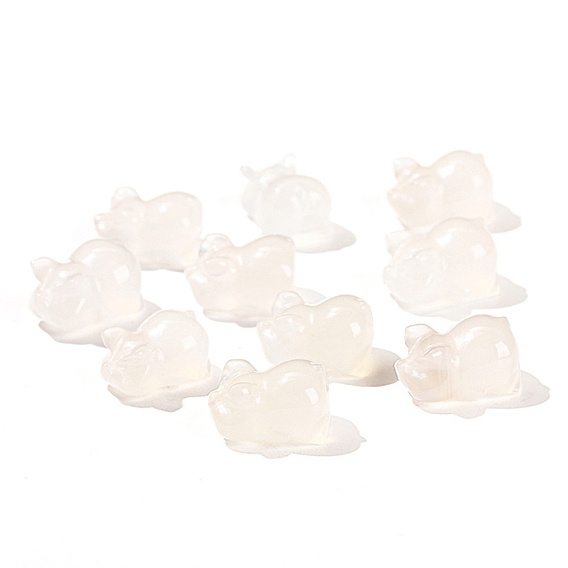 Резные бусины из натурального агата, свинья