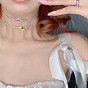Gemstone Water Diamond Lockbone Chain Chocker - European and American Style, High-end, Niche.