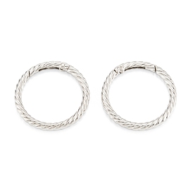 Zinc Alloy Spring Gate Rings, Twist Ring
