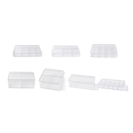 1/2/6/10/12/16 Grids Plastic Bead Containers with Cover, for Jewelry, Beads, Small Items Storage