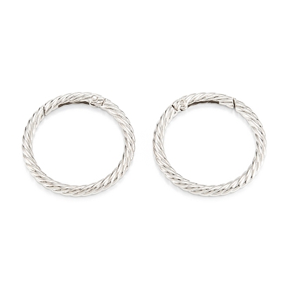 Zinc Alloy Spring Gate Rings, Twist Ring