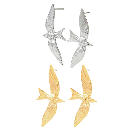304 из нержавеющей стали серьги, птица