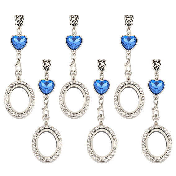 12шт. овальные медальоны из сплава, со сплавом стекла и полиэфирной лентой