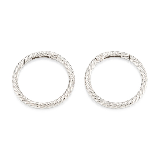 Zinc Alloy Spring Gate Rings, Twist Ring