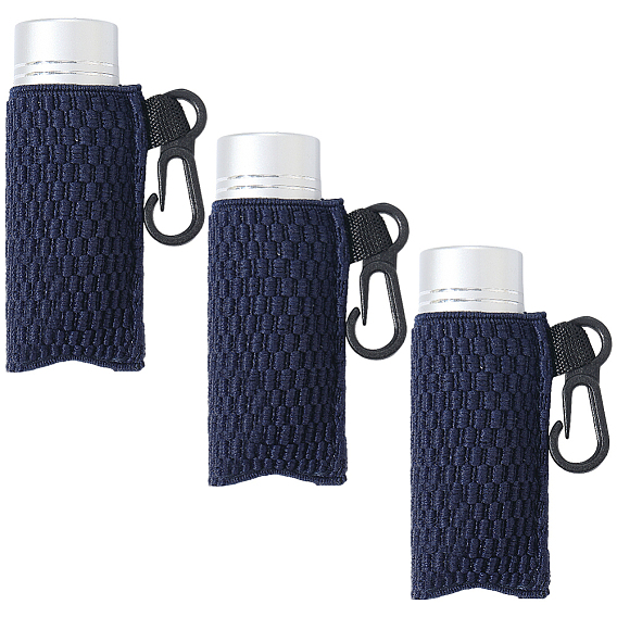 Шелковые футляры для помады с черными пластиковыми застежками-ключиками, прямоугольные