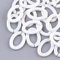 Acrylic Imitation Pearl Linking Rings, Quick Link Connectors, For Jewelry Chains Making, AB Color, Oval