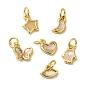 Латунные подвески, без кадмия, без никеля и без свинца, с оболочкой, реальный 18 k позолоченный