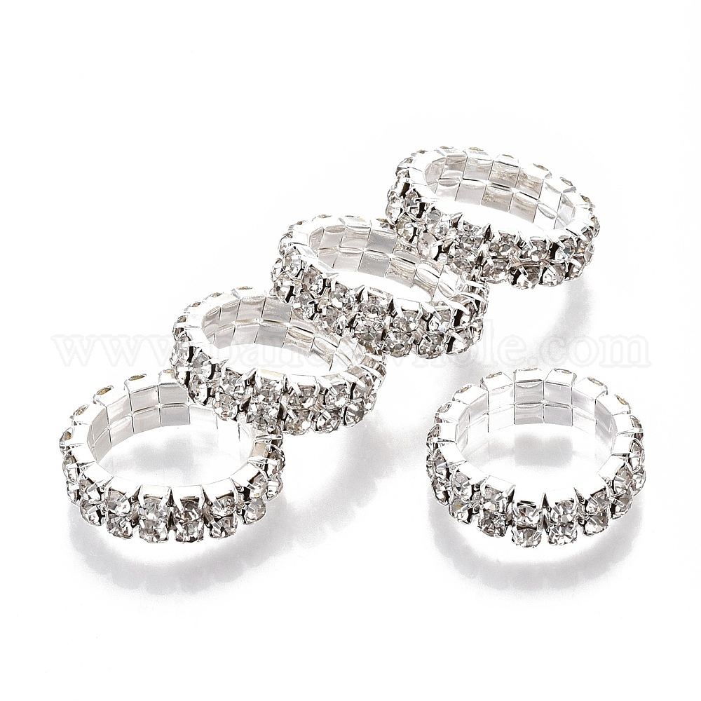 Rhinestone Toe Ring Crystal Clear Gold Stretch Elastic One Size Petite  Toering | eBay