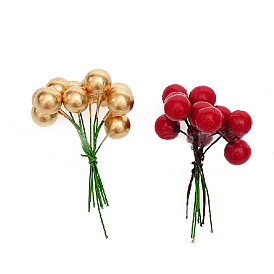 Christmas decoration 1.2CM Christmas berry simulated red fruit Christmas wreath rattan circle diy decoration photo props