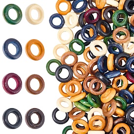 320шт 8 цвета деревянные соединительные кольца, деревянные кольца макраме