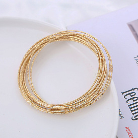 Fashionable Metal Multi-layer Geometric Circle Bracelet - Minimalist Street Style