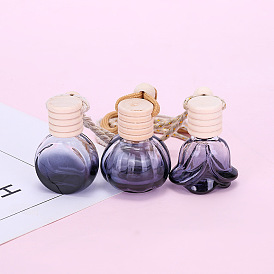 Aromatherapy sub-bottling black car perfume glass bottle decoration perfume car pendant