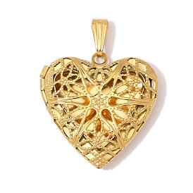 304 подвески из нержавеющей стали Locket, сердце прелести, ручная полировка, ионное покрытие (ip)
