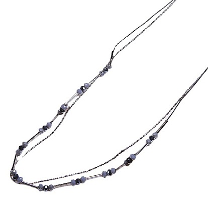 Fashionable Double-layer Handmade European and American Glass Bead Necklace - Long Chain for Women