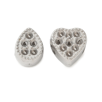 304 нержавеющая сталь европейский бусины настройки горного хрусталя, цвет нержавеющей стали