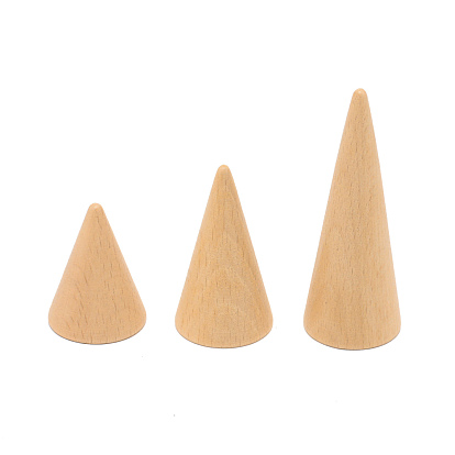 Кольца из бука, конусообразные подставки под кольца для пальцев