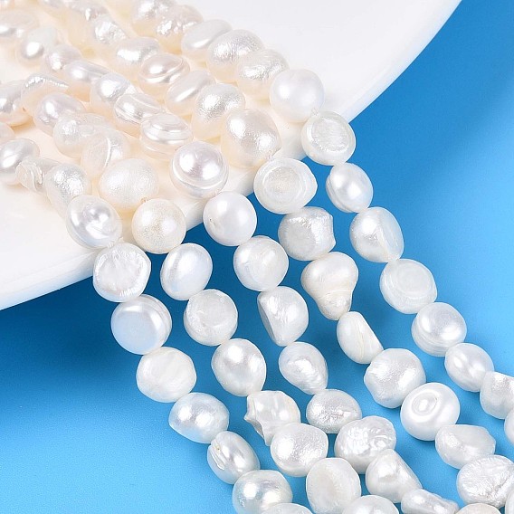 Нити из натурального культивированного пресноводного жемчуга, самородки