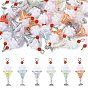 30Pcs Acrylic & Glass Pearl & 304 Stainless Steel Pendants, with Iron Findings