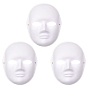 3шт. пустые человеческие маски, Самодельная бумажная маска для косплея, маскарадной вечеринки, аксессуар для костюма.
